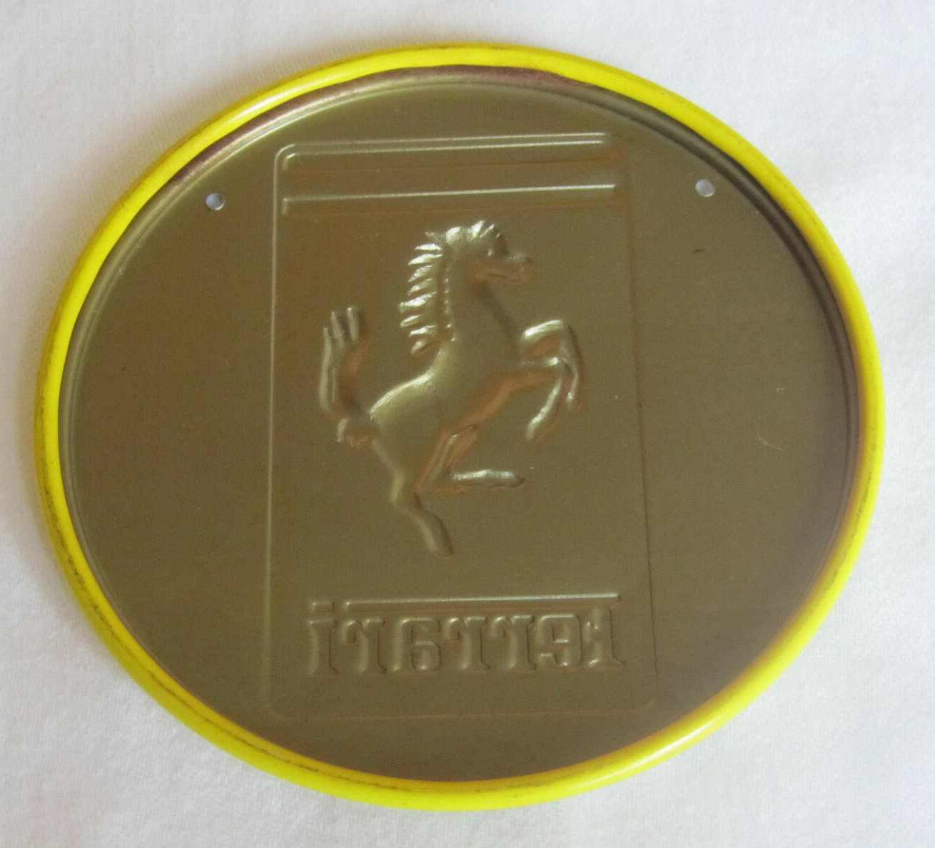 1950's Wheaties Cereal OPEL Metal Auto Car Emblem GREAT CONDITION C