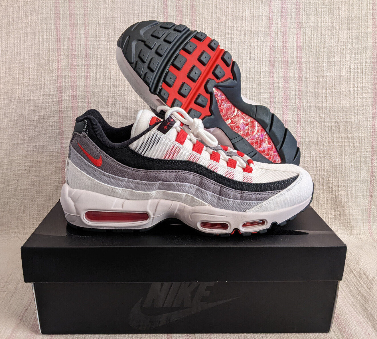 Nike Air Max 95 QS Comet Japan Smoke Grey White Red DH9792 Nike Air Max 95 QS Comet Japan Smoke Grey White Red DH9792