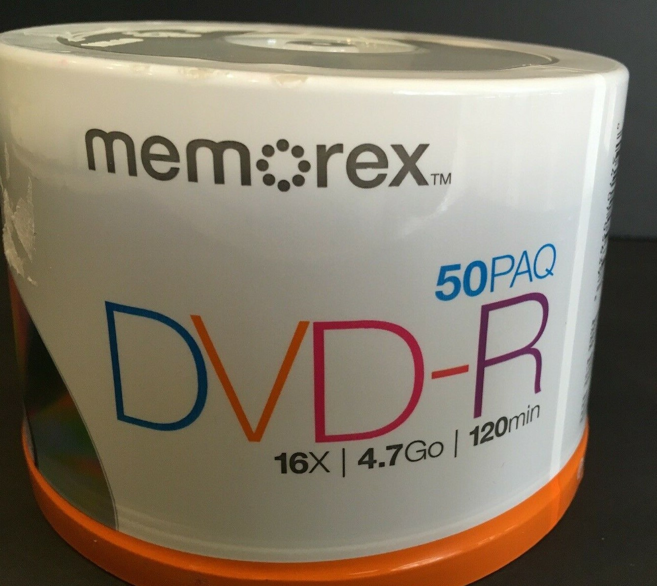 Memorex 50 Pack DVD-R 16X 4.7GB Spindle Paq 120 Minutes Video Audio Blank Media