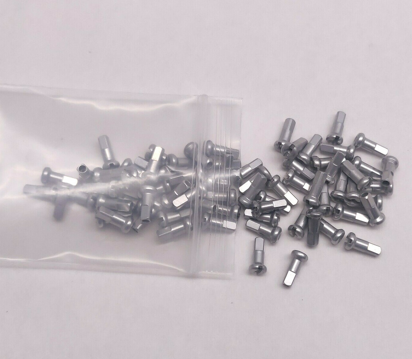 Pack of 72 Aluminum Alloy Bicycle Wheel Nipples - 14ga - Standard 11.5mm