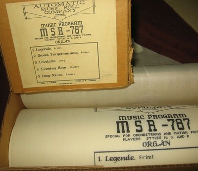 AMR Automatic Music Player Piano Roll Nickelodeon MSA-787 Music Program~Stock 17