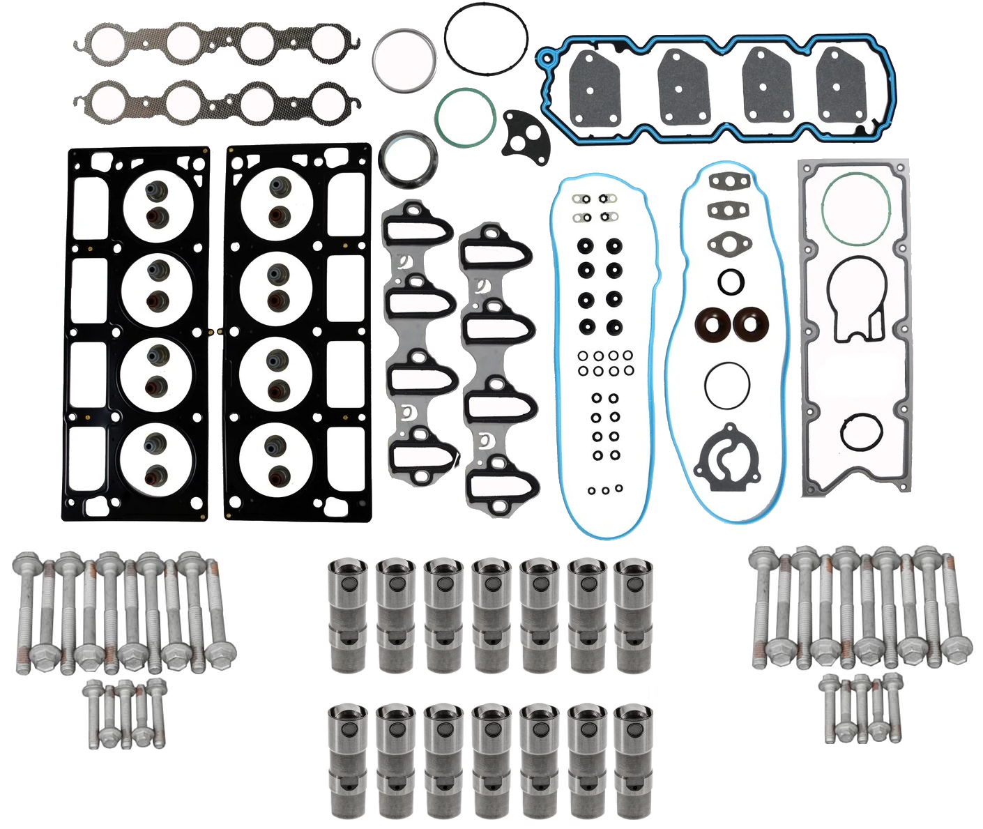 Top End Kit w/ Head Bolts & Lifters for 2004-2007 Chevrolet GMC 4.8L 5.3L Trucks - Picture 1 of 1