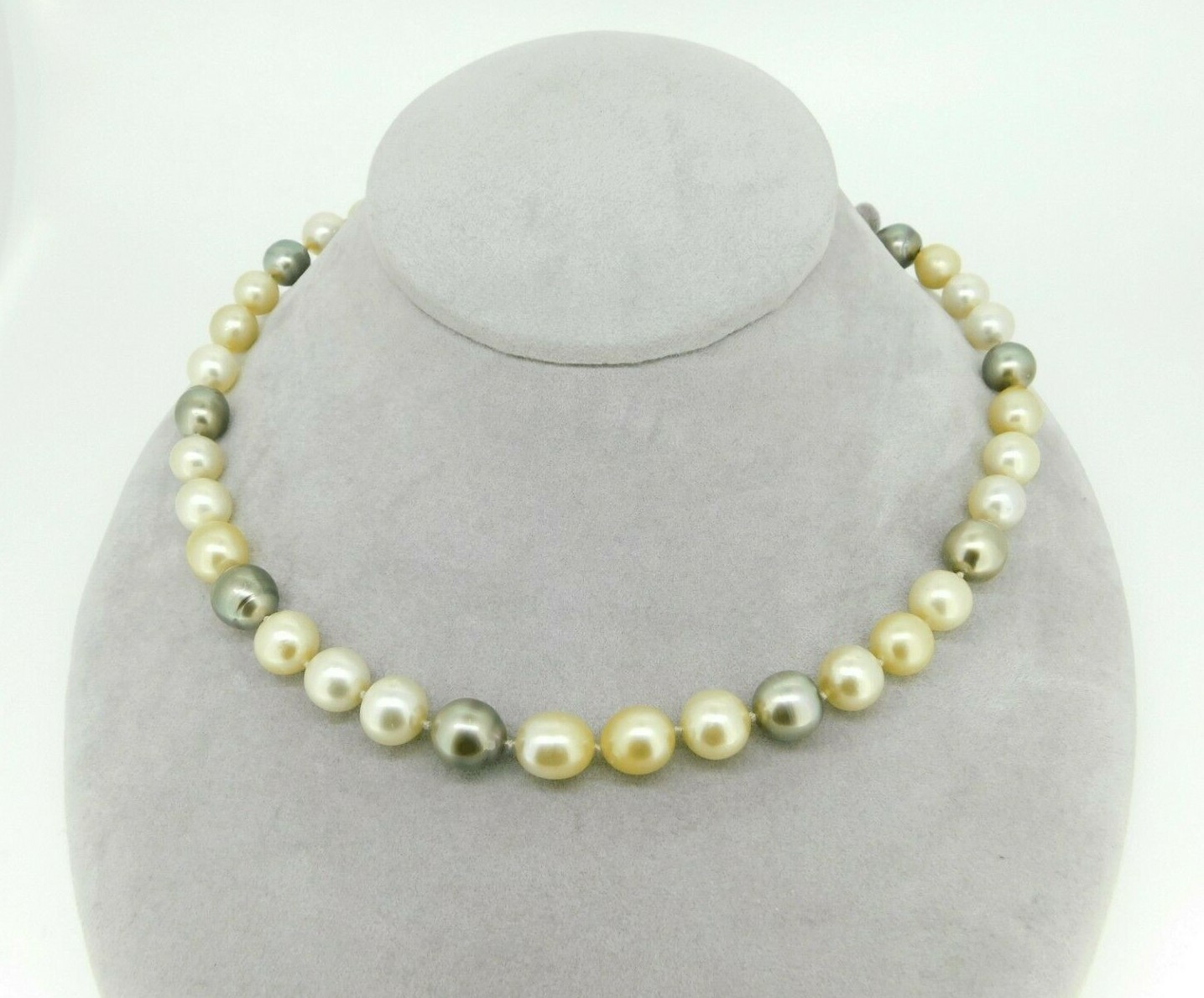 8.5-10mm Tahitian South Sea Multi Color Pearl Necklace Strand (#J4414 ...