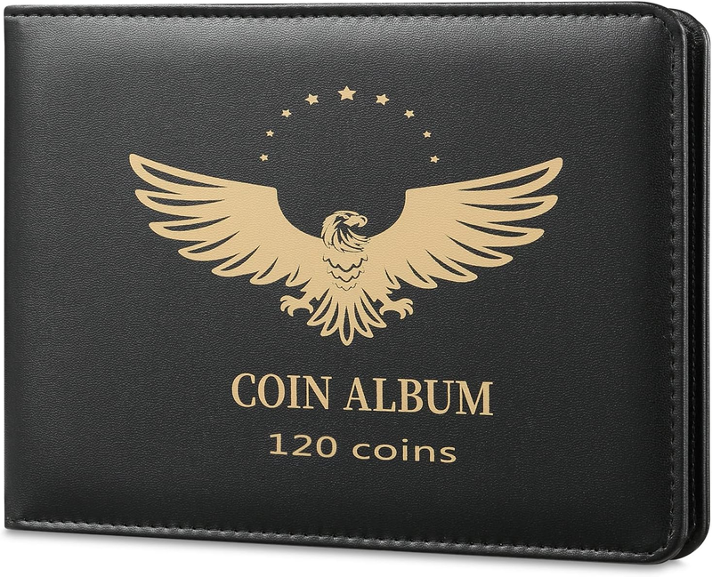 120 Pockets Coin Collection Book, PVC FREE Silver Dollar Coin Holder | Coin Coll