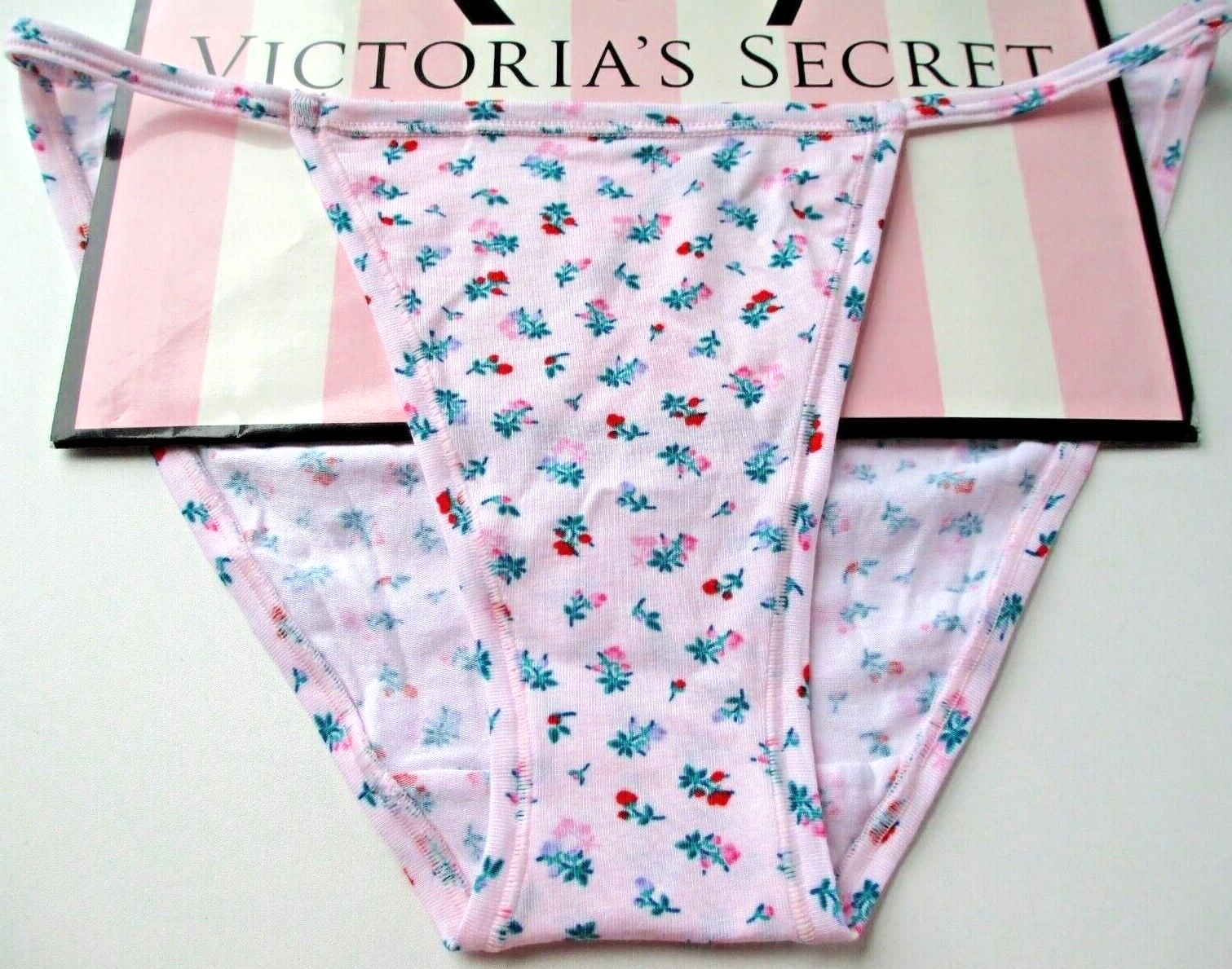 VICTORIA'S SECRET PINK Cotton String Bikini Panty VS Pink