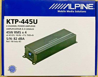 Alpine KTP-445U Universal Power Pack Compact 4-channel Car Amplifier Brand NEW