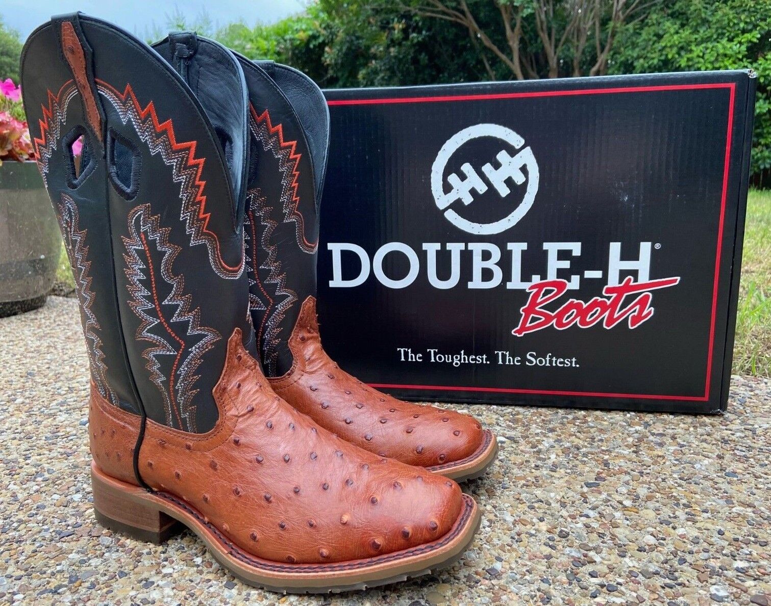Double H Men's Cason AUTHENTIC FULL QUILL OSTRICH Western Double H Men's Cason AUTHENTIC FULL QUILL OSTRICH Western