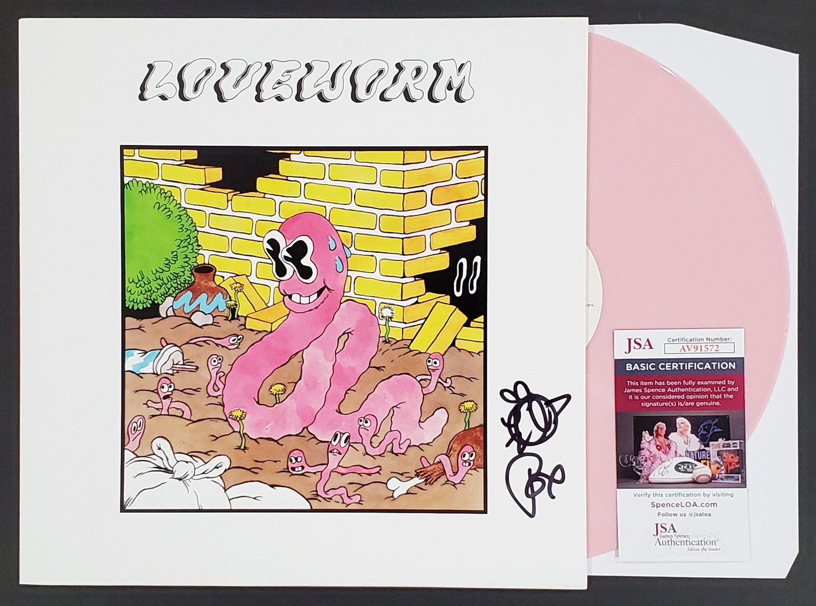 BEABADOOBEE SIGNED LOVEWORM COLOR VINYL LP RECORD ALBUM W