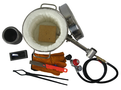6 KG Gas Metal Melting Furnace  Refine Propane Forge Casting Tool Gold foundry