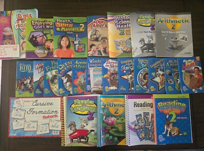 ABEKA 2nd Second Grade Lot Homeschooling Books Teacher Keys Readers