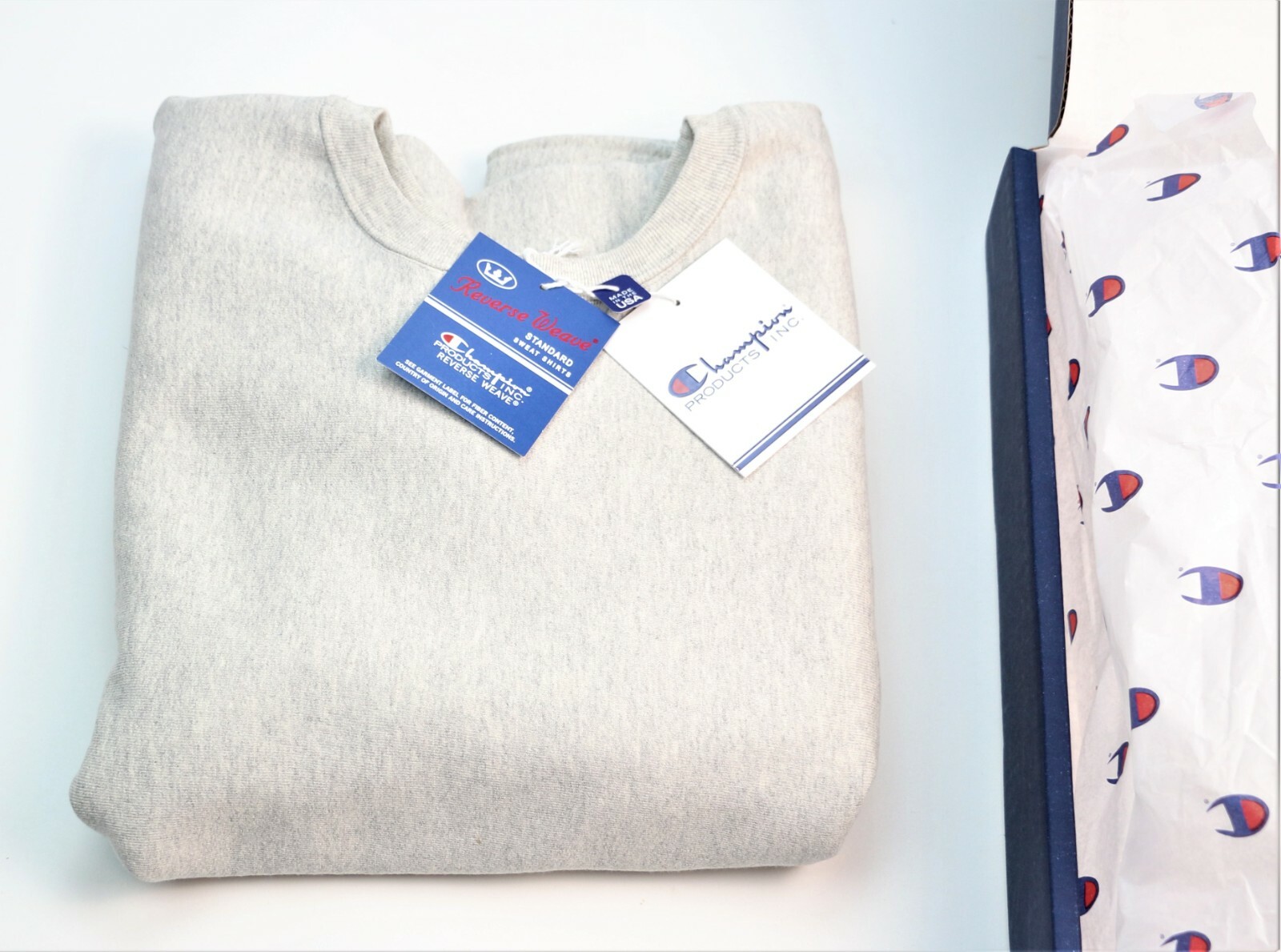 

Толстовка Champion Reverse Weave с круглым вырезом, ограниченная серия, сделано в США, подарочная коробка, Серый