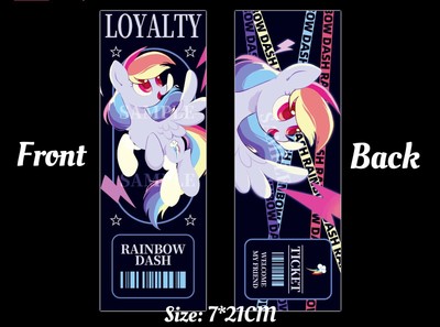 My Little Pony Pie Rainbow Dash Fluttershy Rarity Laser Ticket Cards Collection