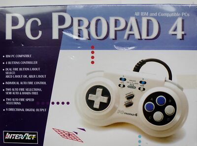 Interact PC Propad 4 SV-231 Auto Game Pad Midi PC Vintage 3E