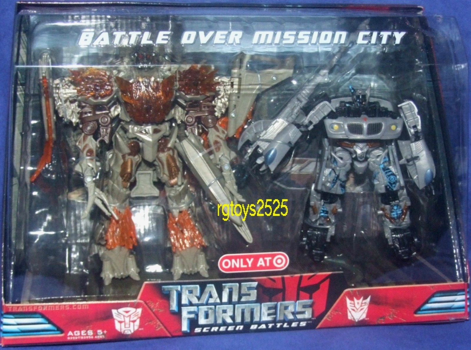 Transformers Exclusive Megatron vs Jazz Battle over Mission