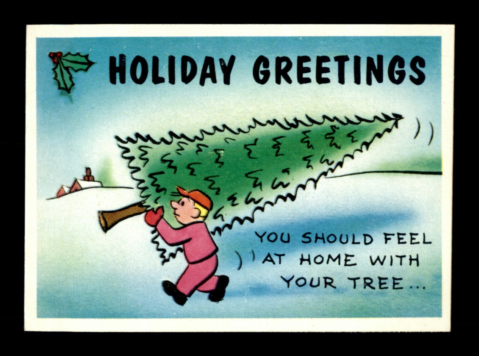 1960 Fleer Yule Laff / Season's Greetings/C DROP DOWN MENU 4 CARD U WILL RECEIVE