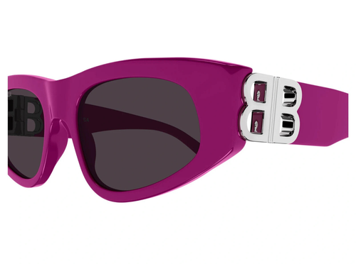 BALENCIAGA BALENCIAGA BB0095S-017 FUCHSIA SILVER GREY SUNGLASSES