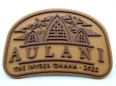 Aulani Resort Personalized Custom 3D Printed Plaque Sign Hawaii Disney Ohana