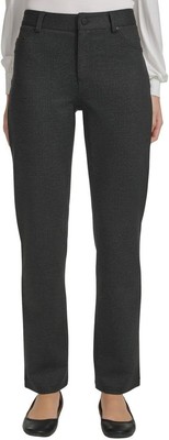 Женские модельные брюки DKNY с завышенной талией, прямые брюки Ponte Pant Business, серый,