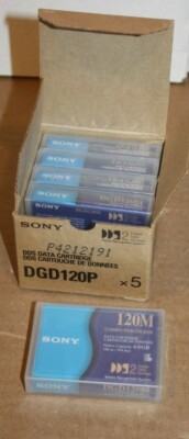 Box of 3 New SONY DDS-2 DGD120P. & 2 DGD120M 4  Compressed DDS Data.