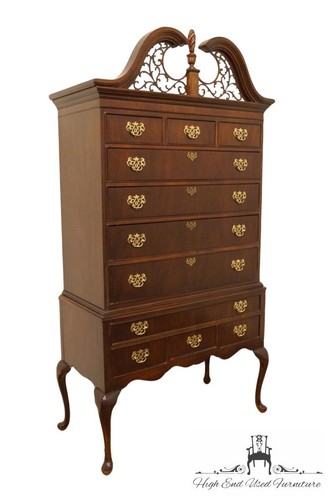 NATIONAL / MOUNT AIRY Solid Mahogany Chippendale Highboy Chest 2048-261 / 204...