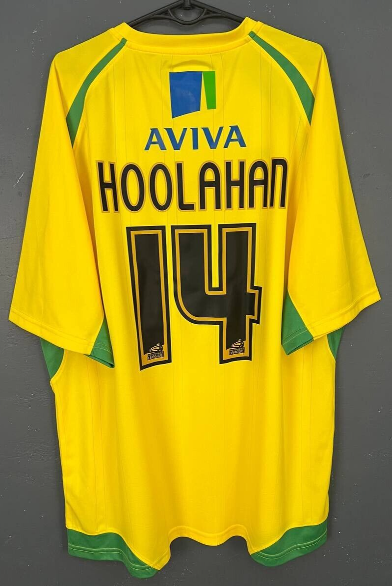サッカーユニフォーム Norwich MEN'S HOOLAHAN NORWICH CITY 2010/2011 SOCCER FOOTBALL SHIRT