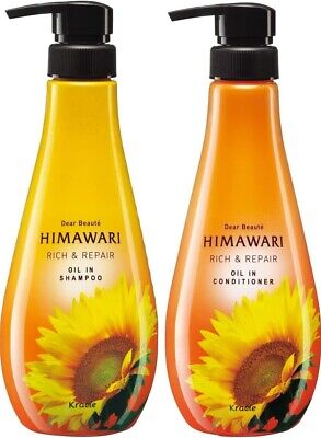 Dear Beaute HIMAWARI [Rich & Repair] Oil in shampoo conditioner set from Japan