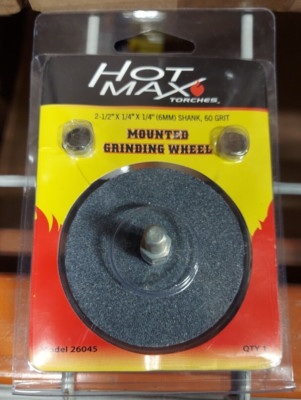 Hot Max 26045 - 2-1/2X1/4'' MOUNTED GRINDING WHEEL, 1/4'' RND SHAFT - (3pk)
