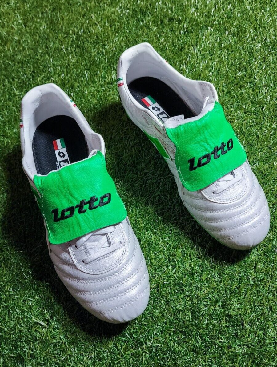 デッドストック！90's イタリア製 lotto CALCIO ITALIA 2007 Lotto Stadio 90 Italia Football Boots *In Box* TF
