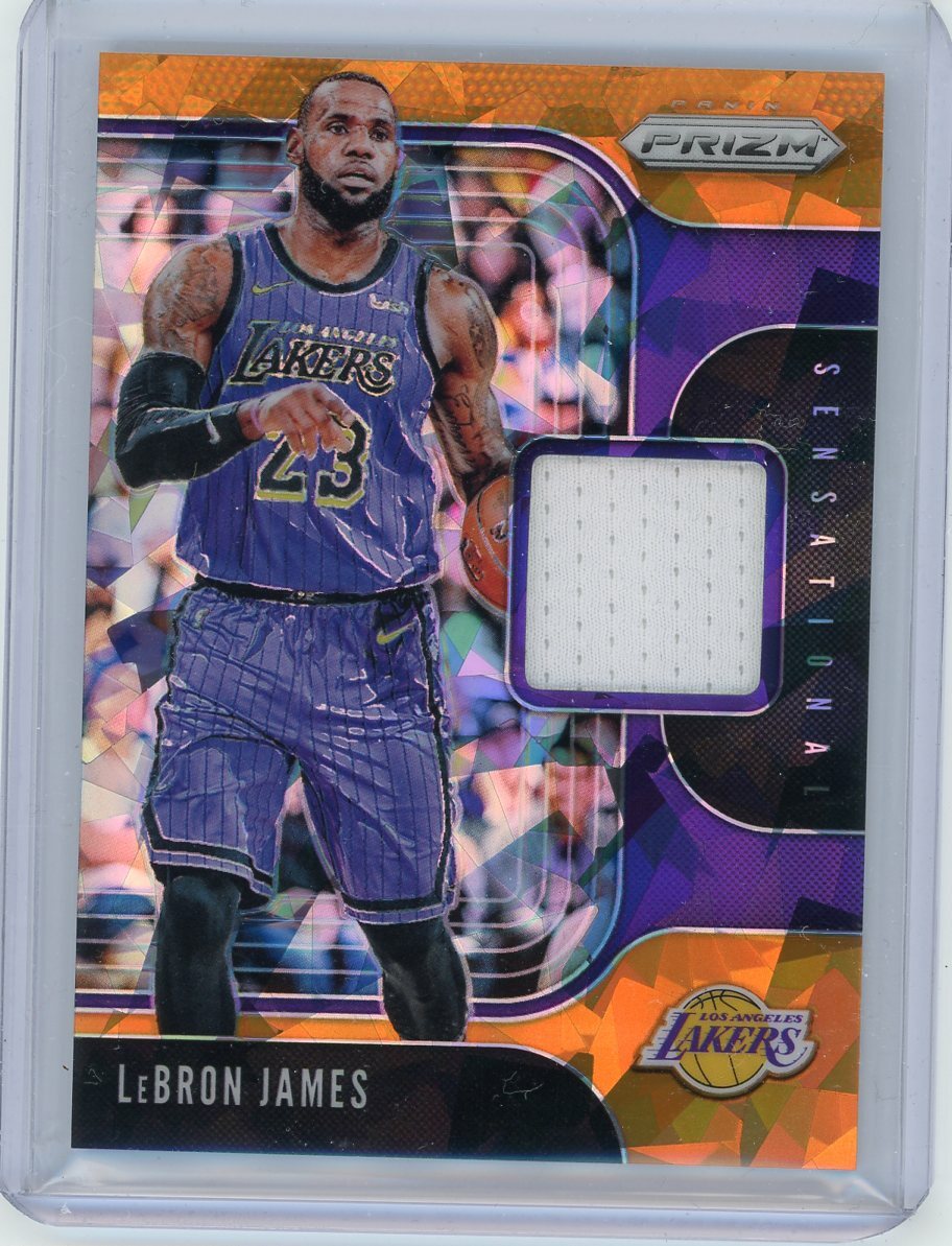 その他 2019-20 Panini Prizm Orange Ice LEBRON 2019/20 Panini Prizm Orange Ice Relic #SS-LBJ Lebron James