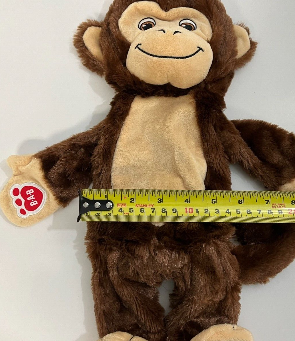 Smiley Monkey II Build a Bear Brown 15" unstuff Doll year 2019