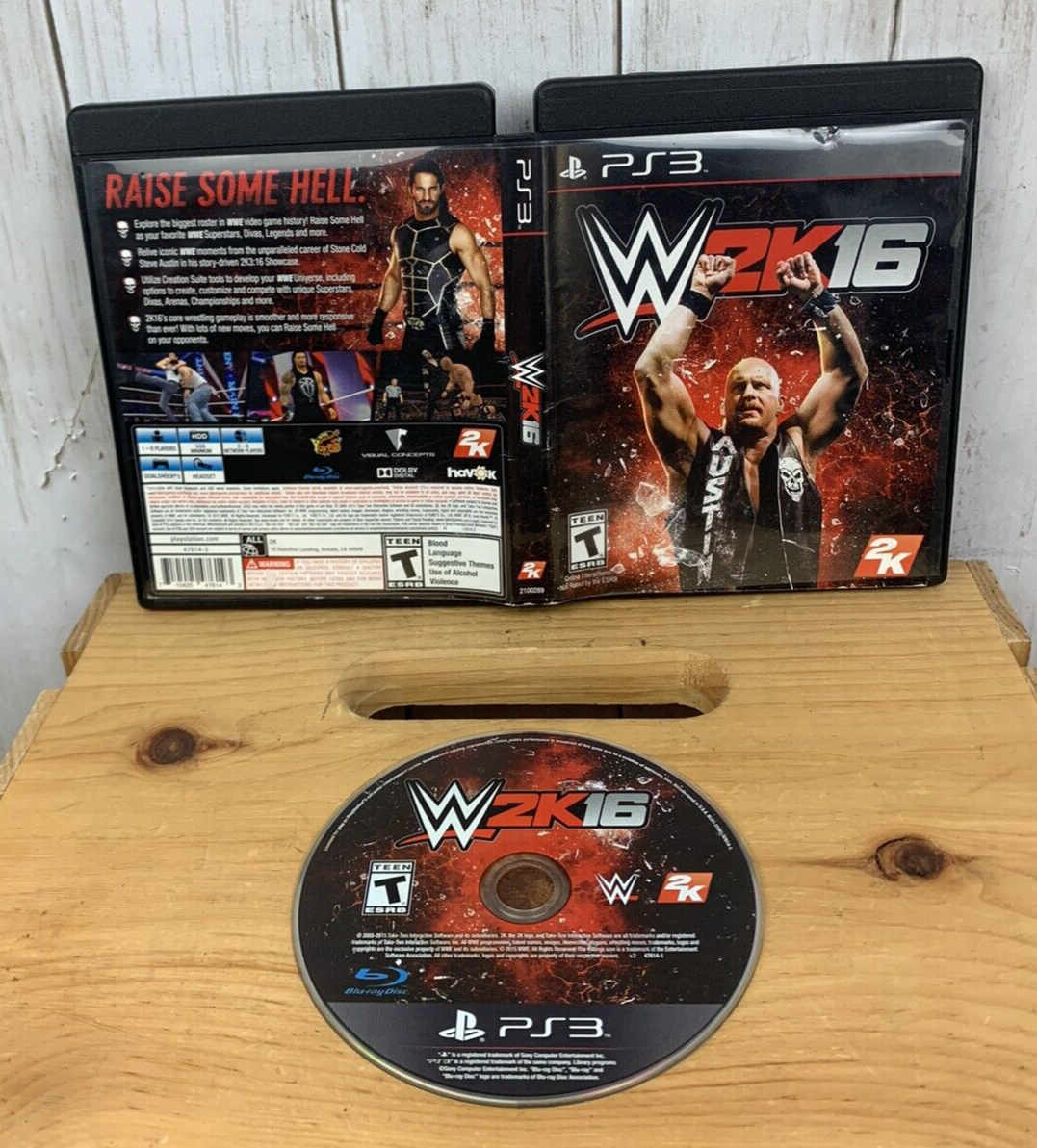 WWE 2K16 Sony PlayStation 3 Game No Manual. Replacement case