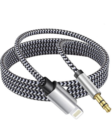 Iphone to 3.5Mm Car Stereo AUX Cable, Apple Mfi Certified Lightning Audio Cord f