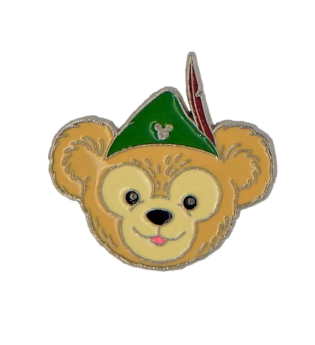 Duffy The Bear Head Wearing Peter Pan Hat Individual Disney