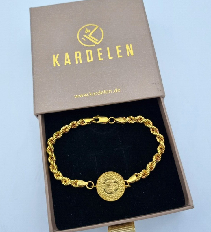 Kardelen 925 Silber Vergoldet Ceyrek Armband