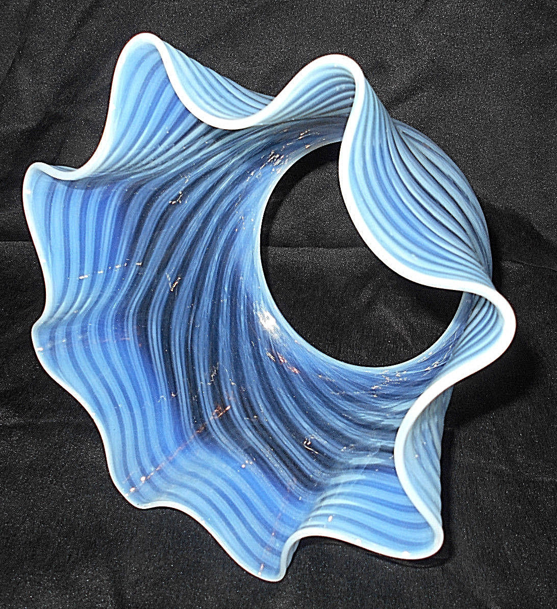 ANTIQUE OPALESCENT SWIRL LAMP/LIGHT SHADE 4 7/8