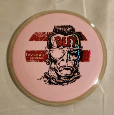 New Axiom Discs Fission Defy Distance Driver MVP Pink Base Multi Rim 161 Grams 