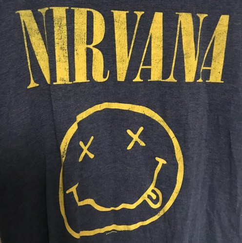 Nirvana Logo T-Shirt, Adult M, Blue