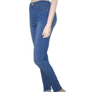 Peach Love High Rise Stretch Denim Pants Skinny Jeans Blue side