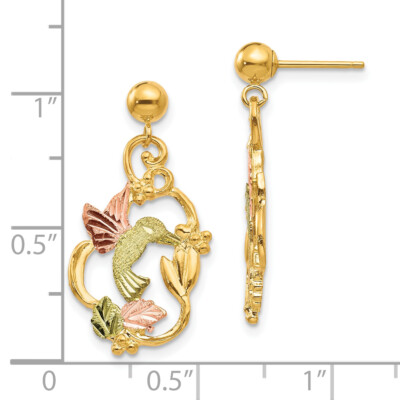 Pre-owned Black Hills Gold 10k Tri-color  Post Earrings 10bh657