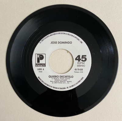 JOSE DOMINGO -QUIERO DECIRTELO / CARTA DE AMOR- 1980 US 7¨ SINGLE,PAPER SLEEVE