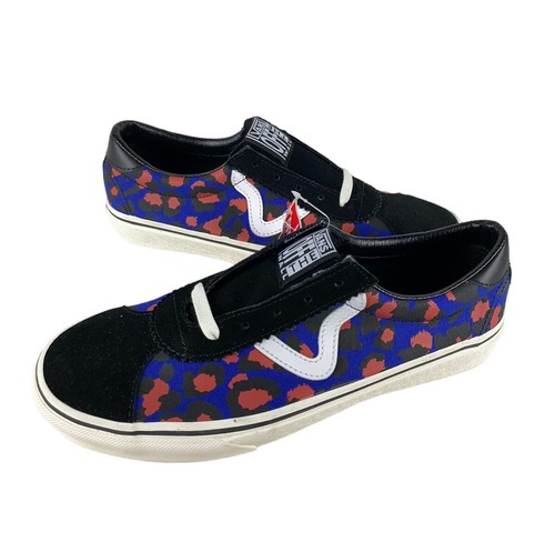 НОВИНКА Vans Off The Wall Sport Leopard Skate Shoes Кроссовки Синие Черные Мужские Размер 8.5