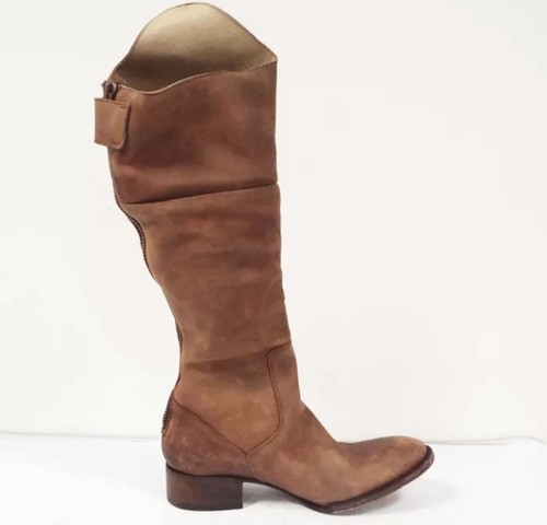 Pre-owned Freebird By Steven Stable Tall Boots Size 9 $350 Tan In Brown