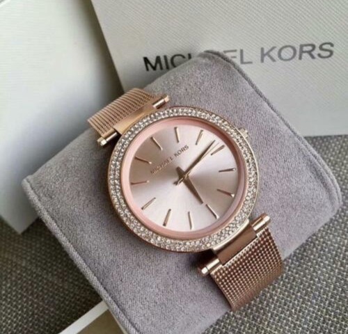MICHAEL KORS MICHAEL KORS MK3369 DARCI ROSE GOLD STAINLESS STEEL BRACELET ANALOG WOMEN WATCH