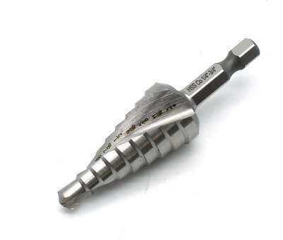 TEMO M35 Cobalt, M2 HSS Double/Spiral Flute Step Drill Bits in Various Sizes