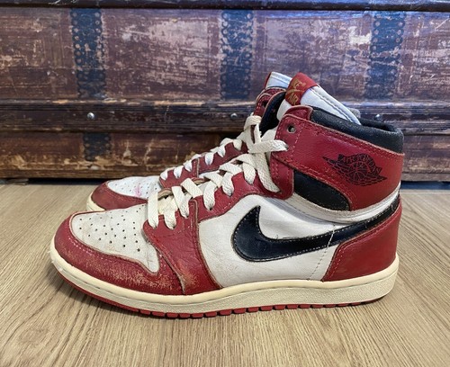 Original 1985 Chicago Nike Air Jordan 1 Size 8 Vintage 80s White Black Red Bulls eBay