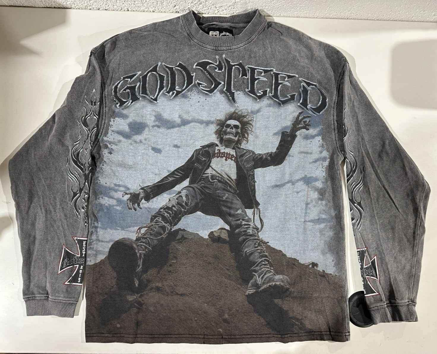 NEW Godspeed Rocker Long Sleeve Grey Wash Men's Sz XS-XXL | eBay