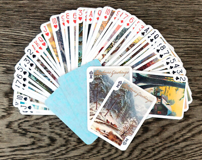 Playing Cards (Poker Deck 54 Card) WINTER LANDSCAPE Vintage FlonzGift 652-002