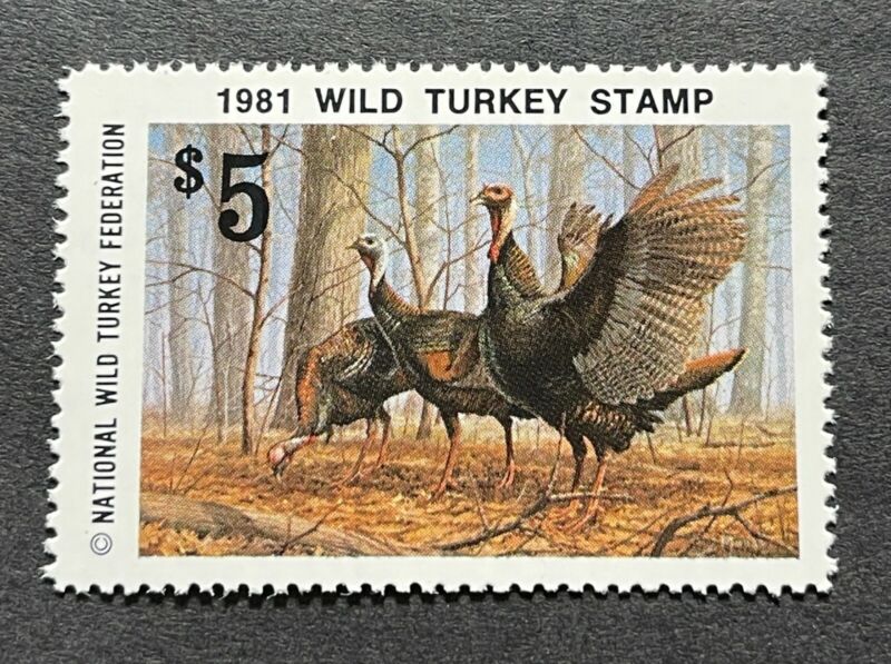 Wtdstamps - 1981 Nwtf-6 National Wild Turkey Federation Stamp - Mint Og Nh