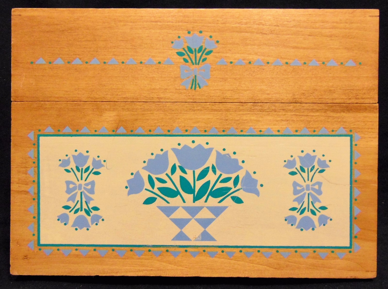 Vintage Wooden Recipe Box American Greetings 1987