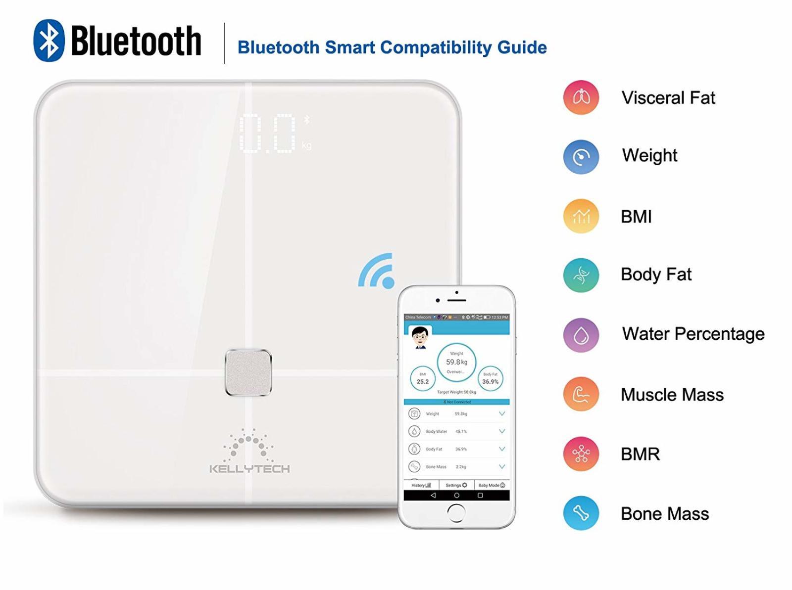 Wireless Digital High Precision Bluetooth Body Fat Scale FDA Approved Body Fat